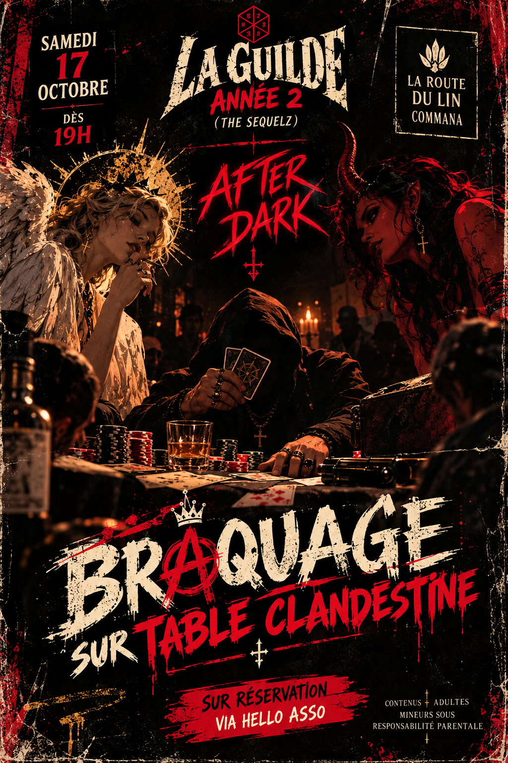 Affiche After Dark, Braquage sur table clandestine